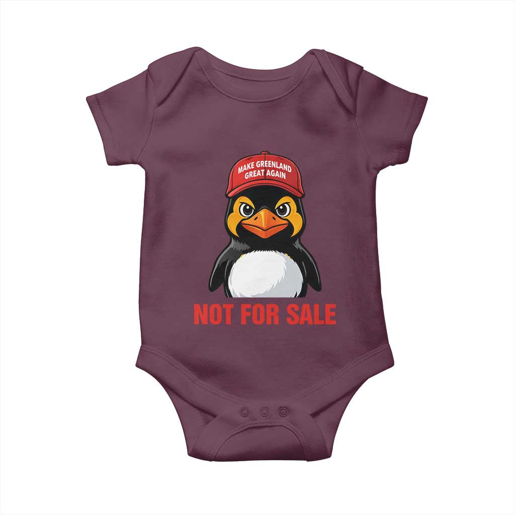Greenland Is Not for Sale Baby Onesie Funny Nihilist Penguin FDT Political Meme