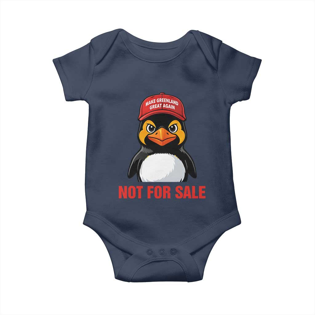 Greenland Is Not for Sale Baby Onesie Funny Nihilist Penguin FDT Political Meme