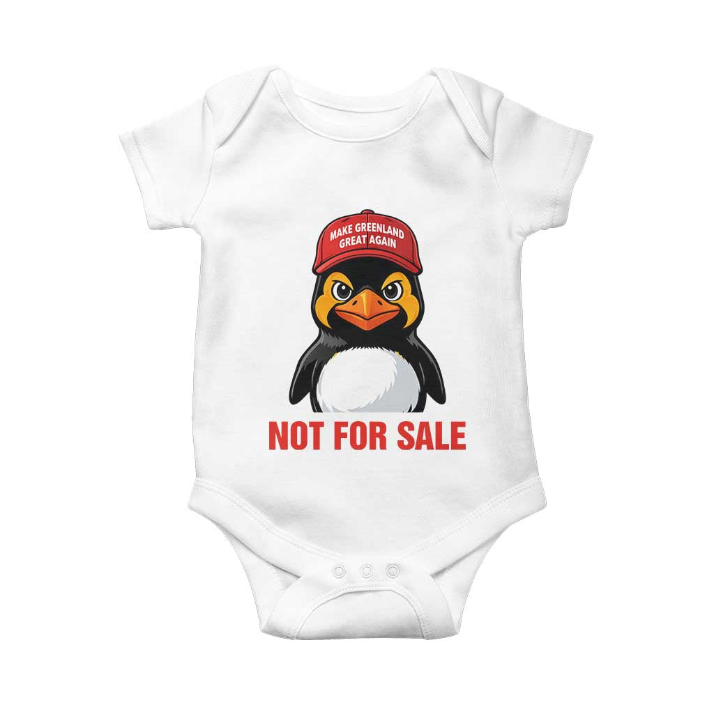 Greenland Is Not for Sale Baby Onesie Funny Nihilist Penguin FDT Political Meme