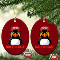 Greenland Is Not for Sale Ceramic Ornament Funny Nihilist Penguin FDT Political Meme