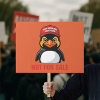 Greenland Is Not for Sale Protest Sign Funny Nihilist Penguin FDT Political Meme