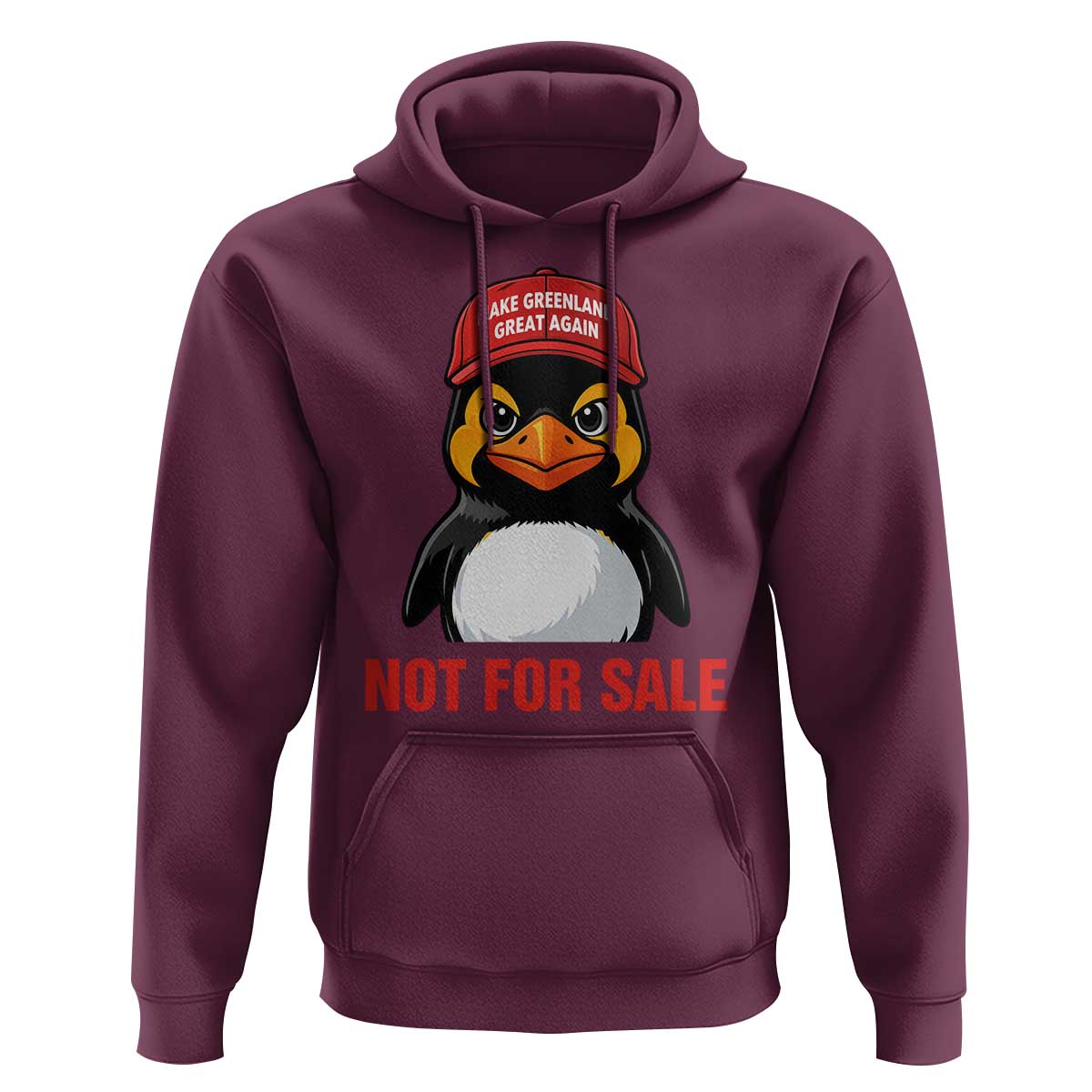Greenland Is Not for Sale Hoodie Funny Nihilist Penguin FDT Political Meme