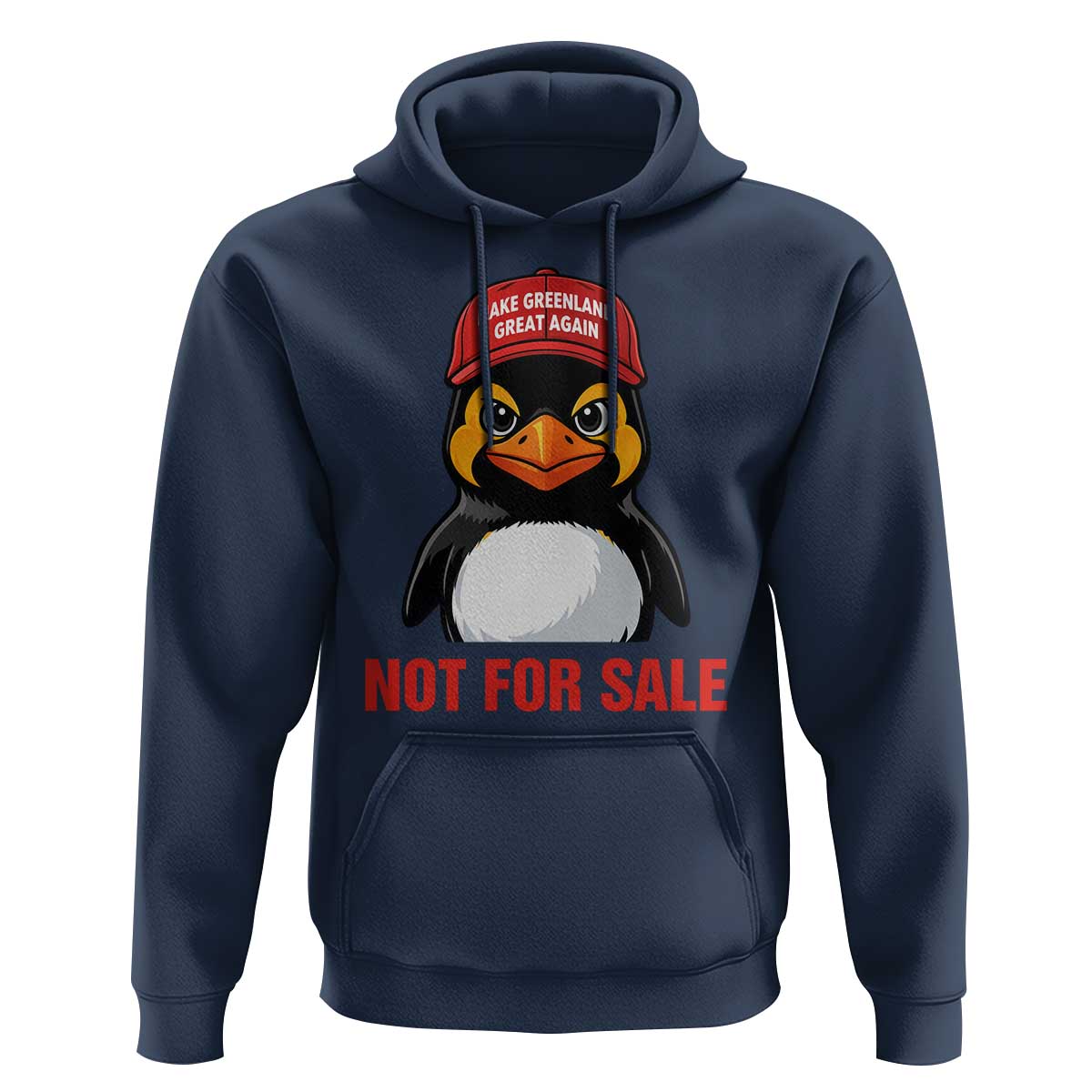 Greenland Is Not for Sale Hoodie Funny Nihilist Penguin FDT Political Meme