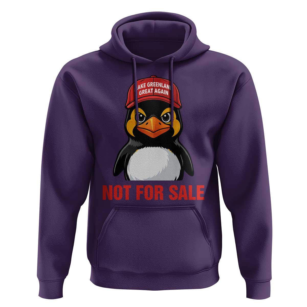 Greenland Is Not for Sale Hoodie Funny Nihilist Penguin FDT Political Meme