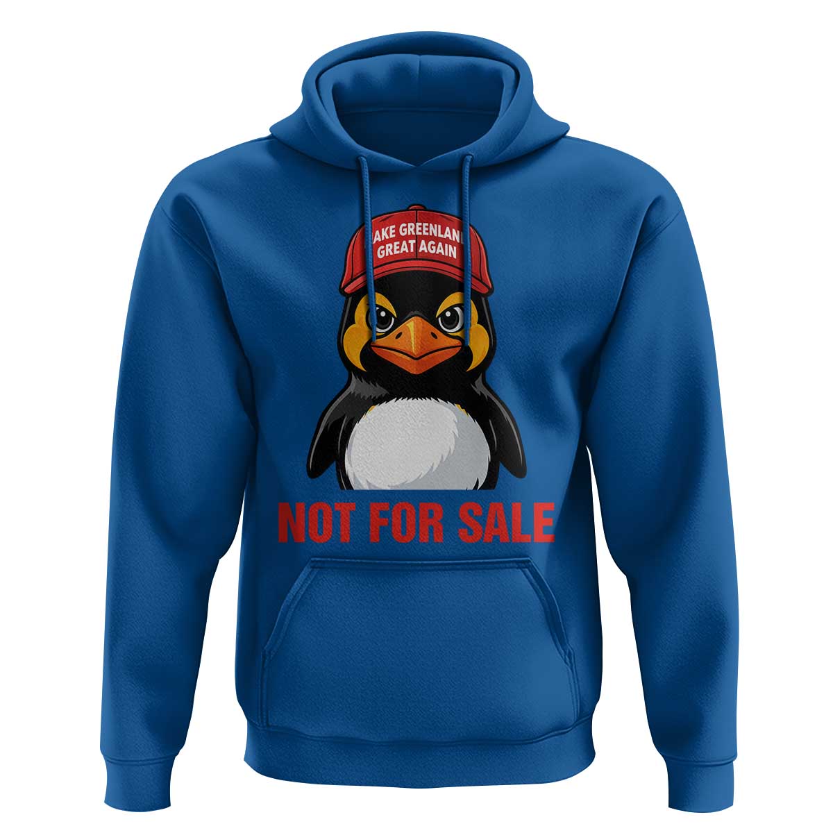 Greenland Is Not for Sale Hoodie Funny Nihilist Penguin FDT Political Meme