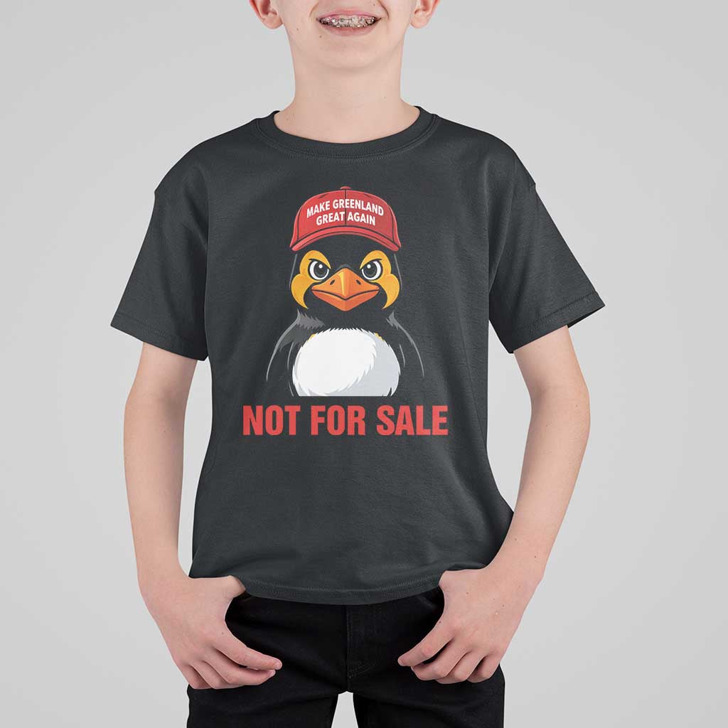 Greenland Is Not for Sale T Shirt For Kid Funny Nihilist Penguin FDT Political Meme