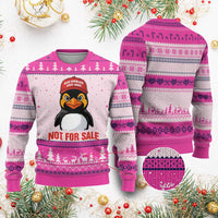 Greenland Is Not for Sale Ugly Christmas Sweater Funny Nihilist Penguin FDT Political Meme