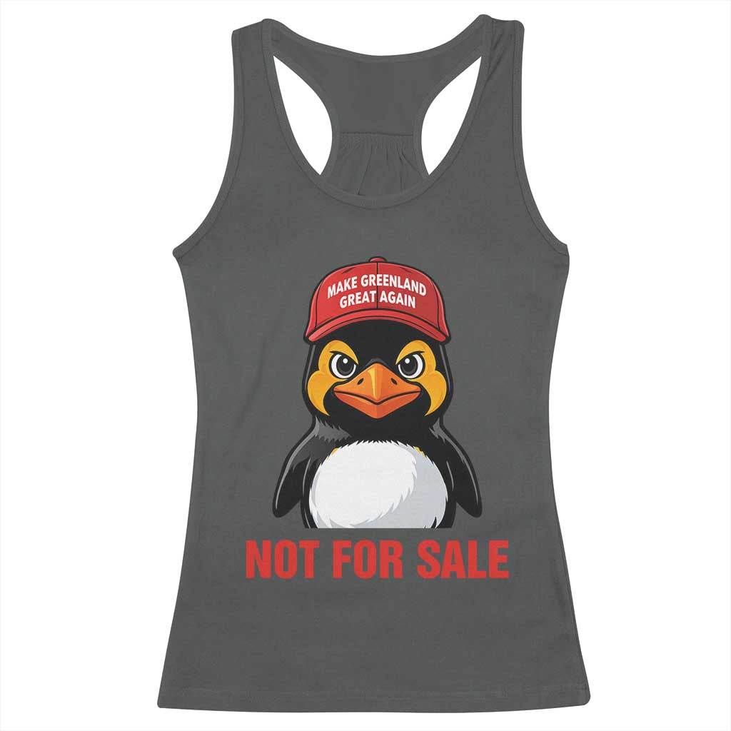 Greenland Is Not for Sale Racerback Tank Top Funny Nihilist Penguin FDT Political Meme