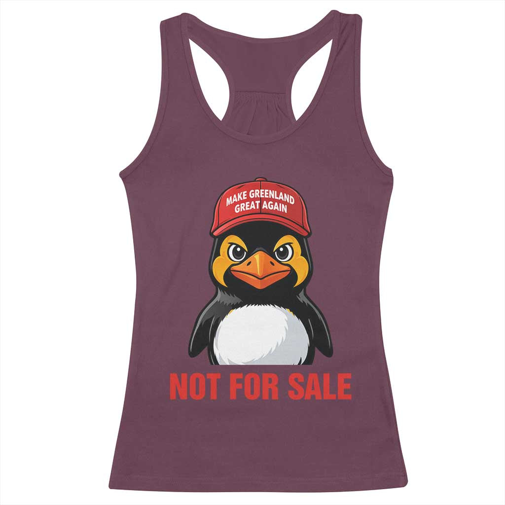 Greenland Is Not for Sale Racerback Tank Top Funny Nihilist Penguin FDT Political Meme