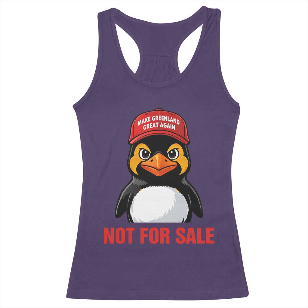 Greenland Is Not for Sale Racerback Tank Top Funny Nihilist Penguin FDT Political Meme