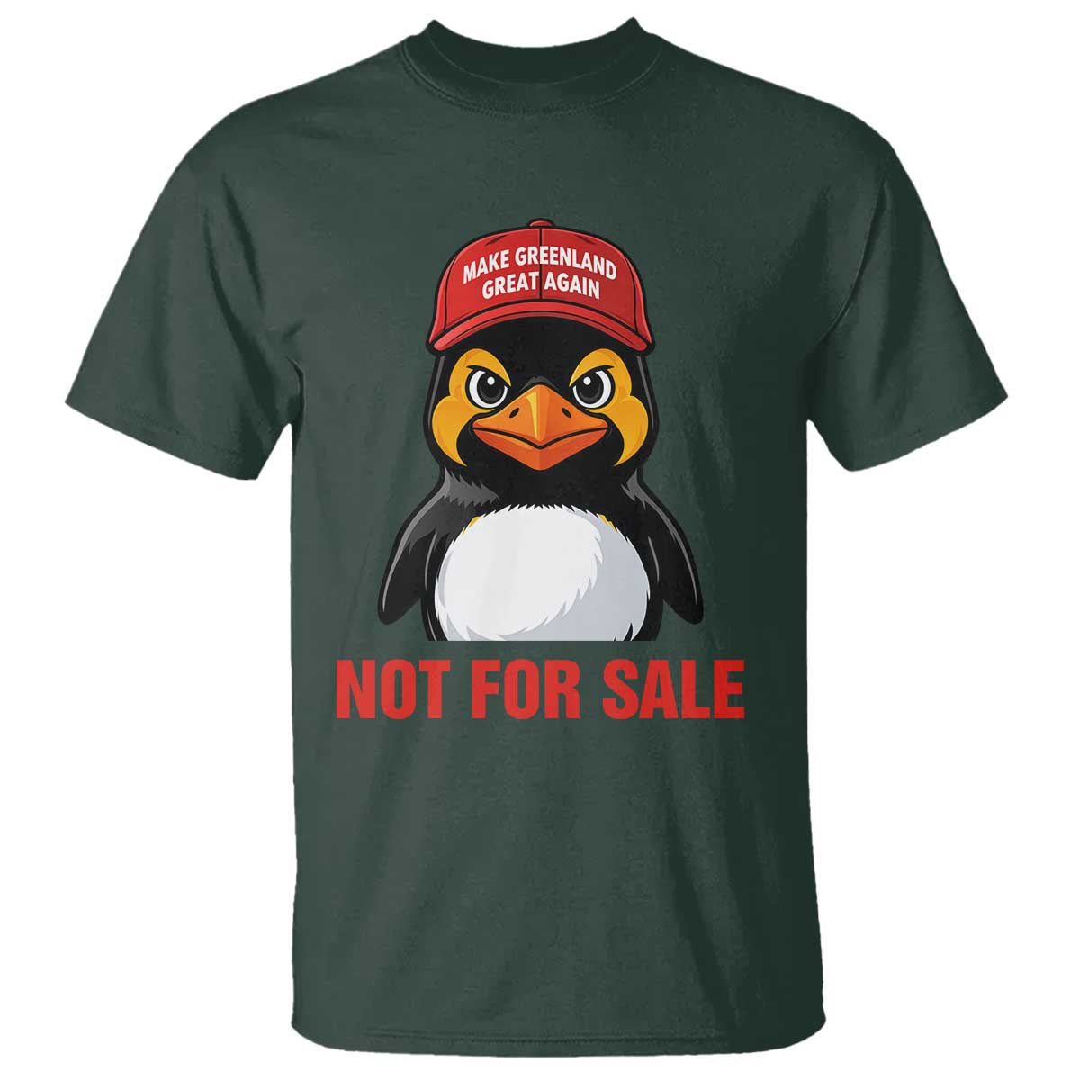 Greenland Is Not for Sale T Shirt Funny Nihilist Penguin FDT Political Meme