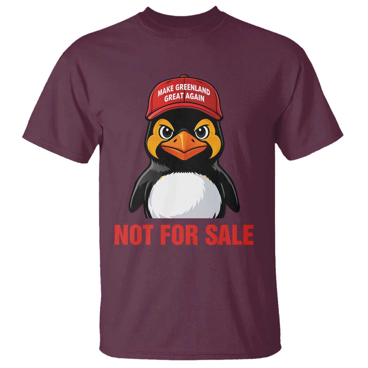 Greenland Is Not for Sale T Shirt Funny Nihilist Penguin FDT Political Meme