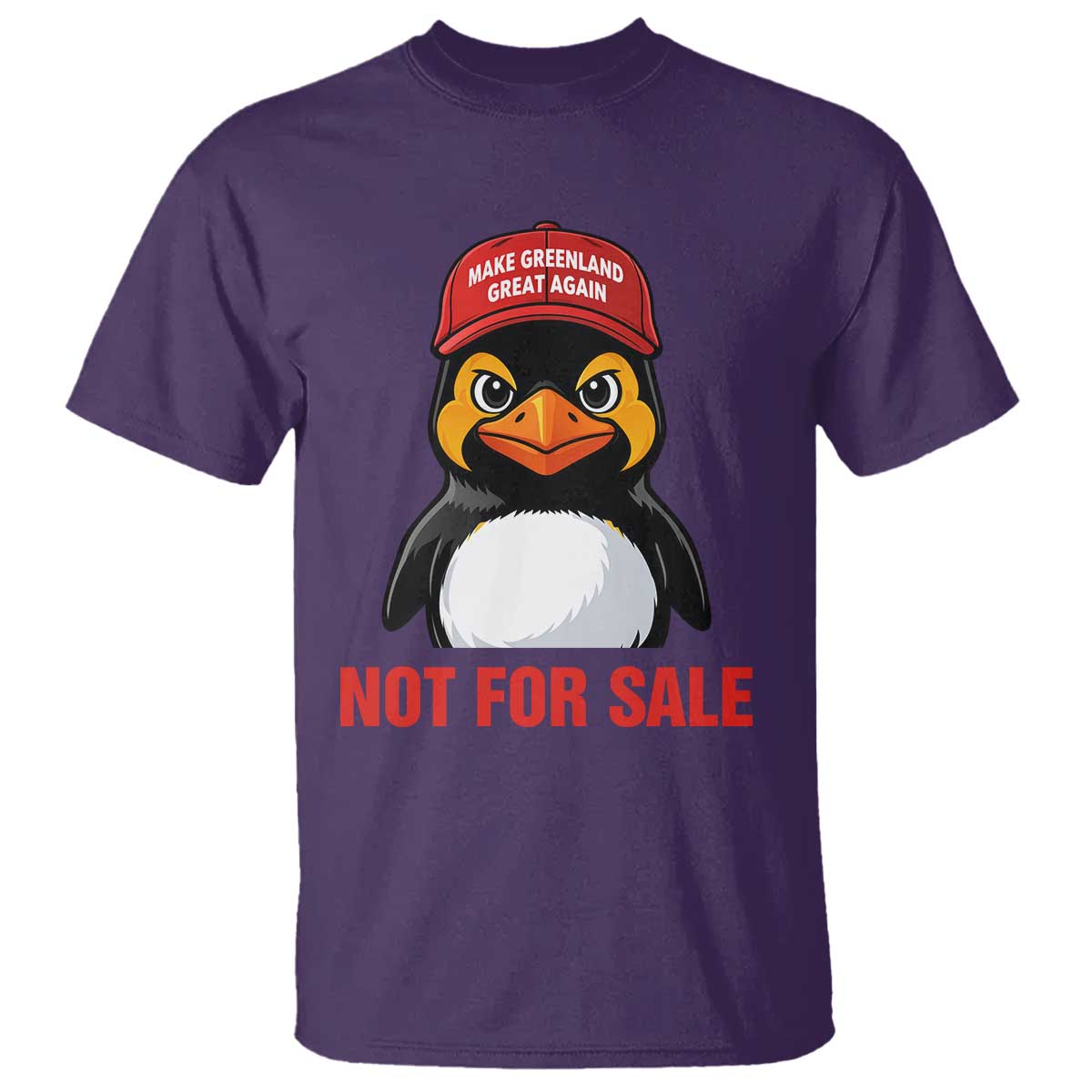 Greenland Is Not for Sale T Shirt Funny Nihilist Penguin FDT Political Meme