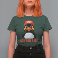 Greenland Is Not for Sale T Shirt For Women Funny Nihilist Penguin FDT Political Meme