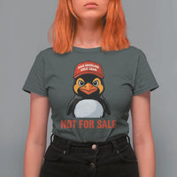 Greenland Is Not for Sale T Shirt For Women Funny Nihilist Penguin FDT Political Meme