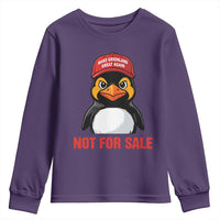 Greenland Is Not for Sale Youth Sweatshirt Funny Nihilist Penguin FDT Political Meme