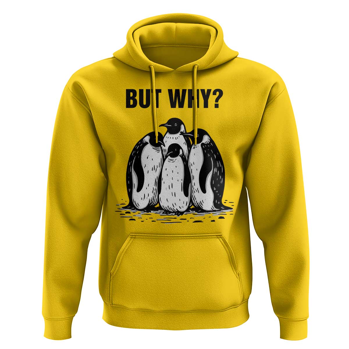 But Why Penguin Hoodie Funny Nihilist Hiking