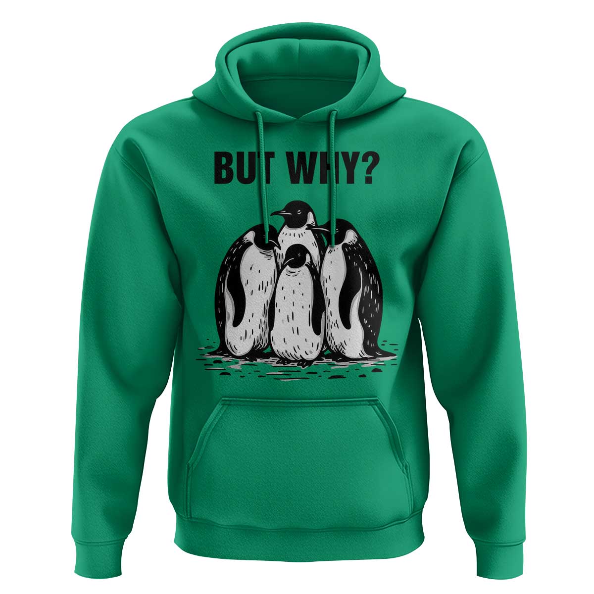 But Why Penguin Hoodie Funny Nihilist Hiking