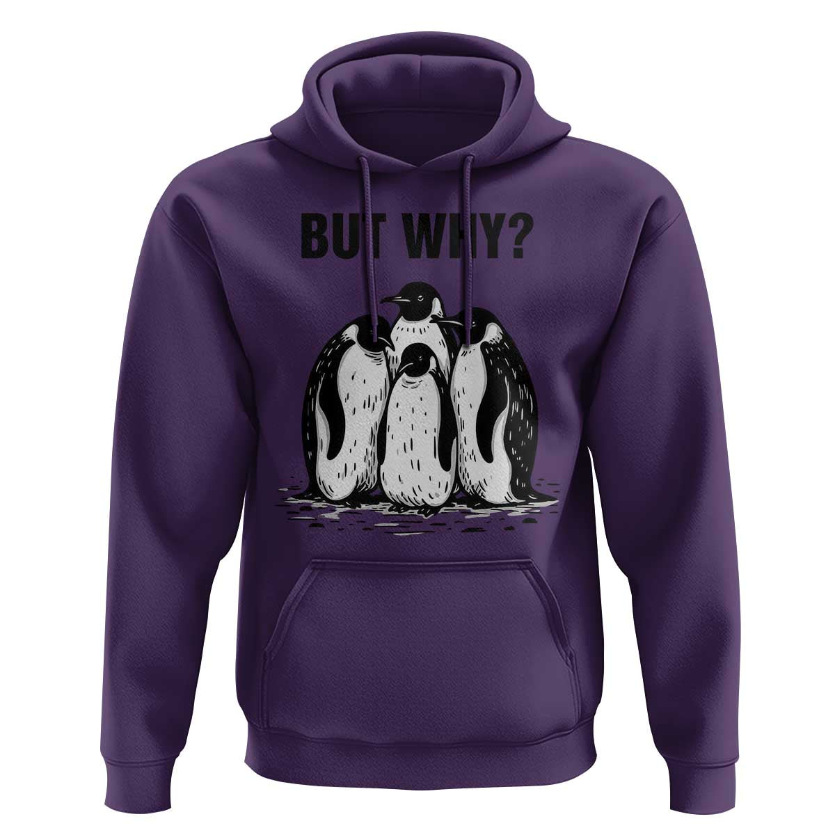 But Why Penguin Hoodie Funny Nihilist Hiking