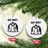 But Why Penguin Ceramic Ornament Funny Nihilist Hiking