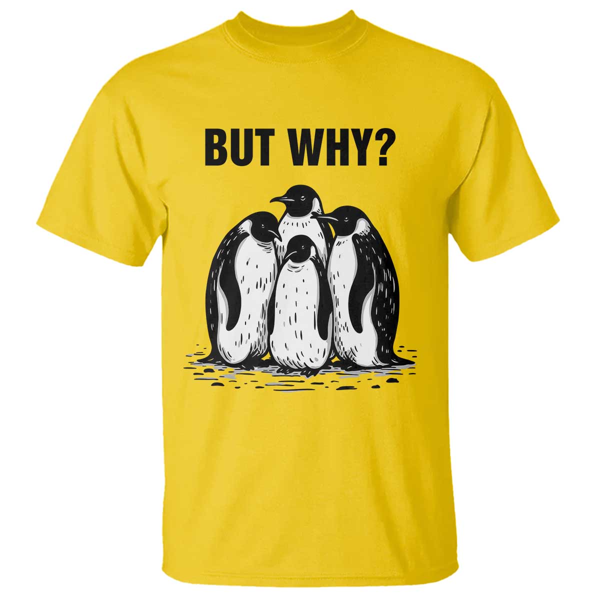 But Why Penguin T Shirt Funny Nihilist Hiking