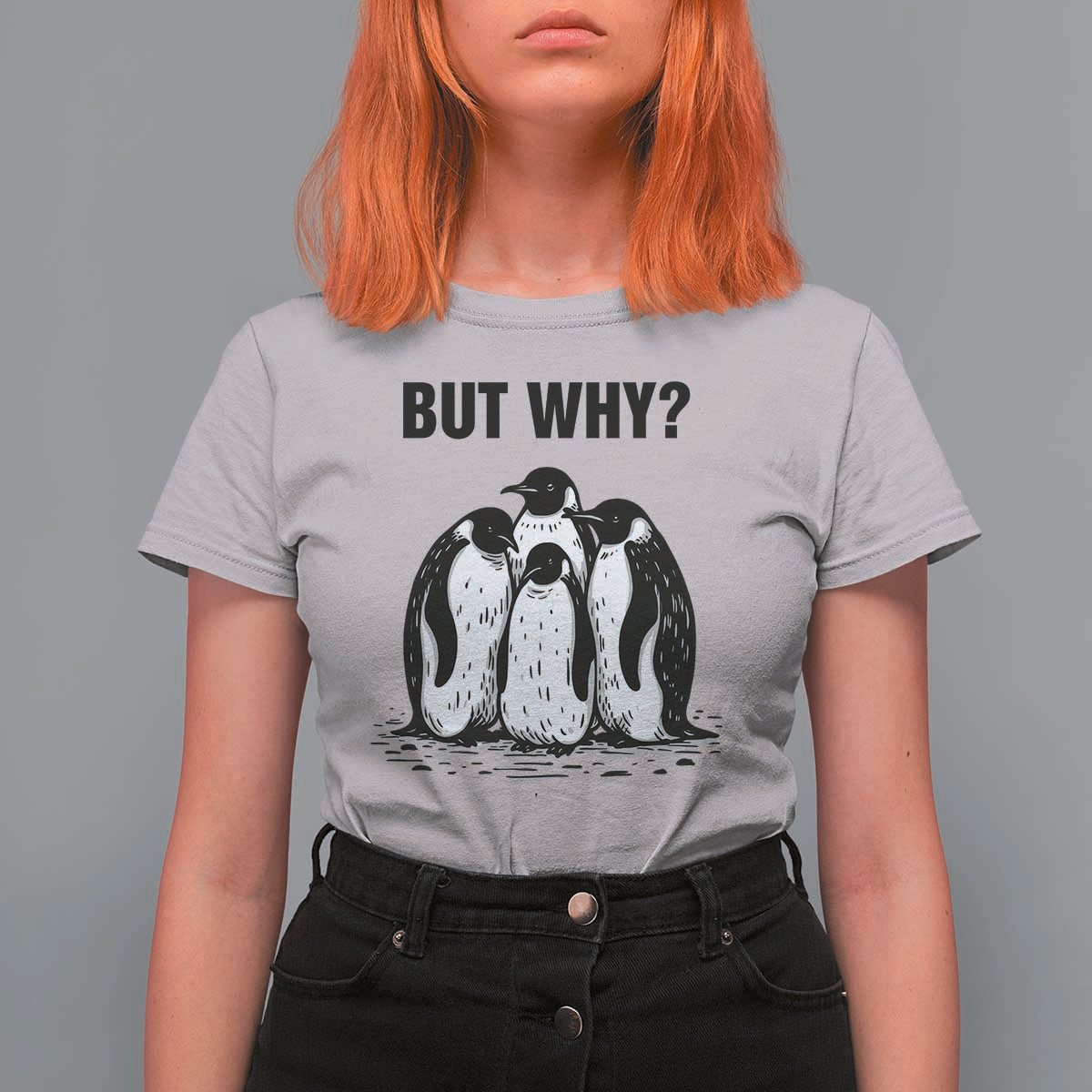 But Why Penguin T Shirt For Women Funny Nihilist Hiking