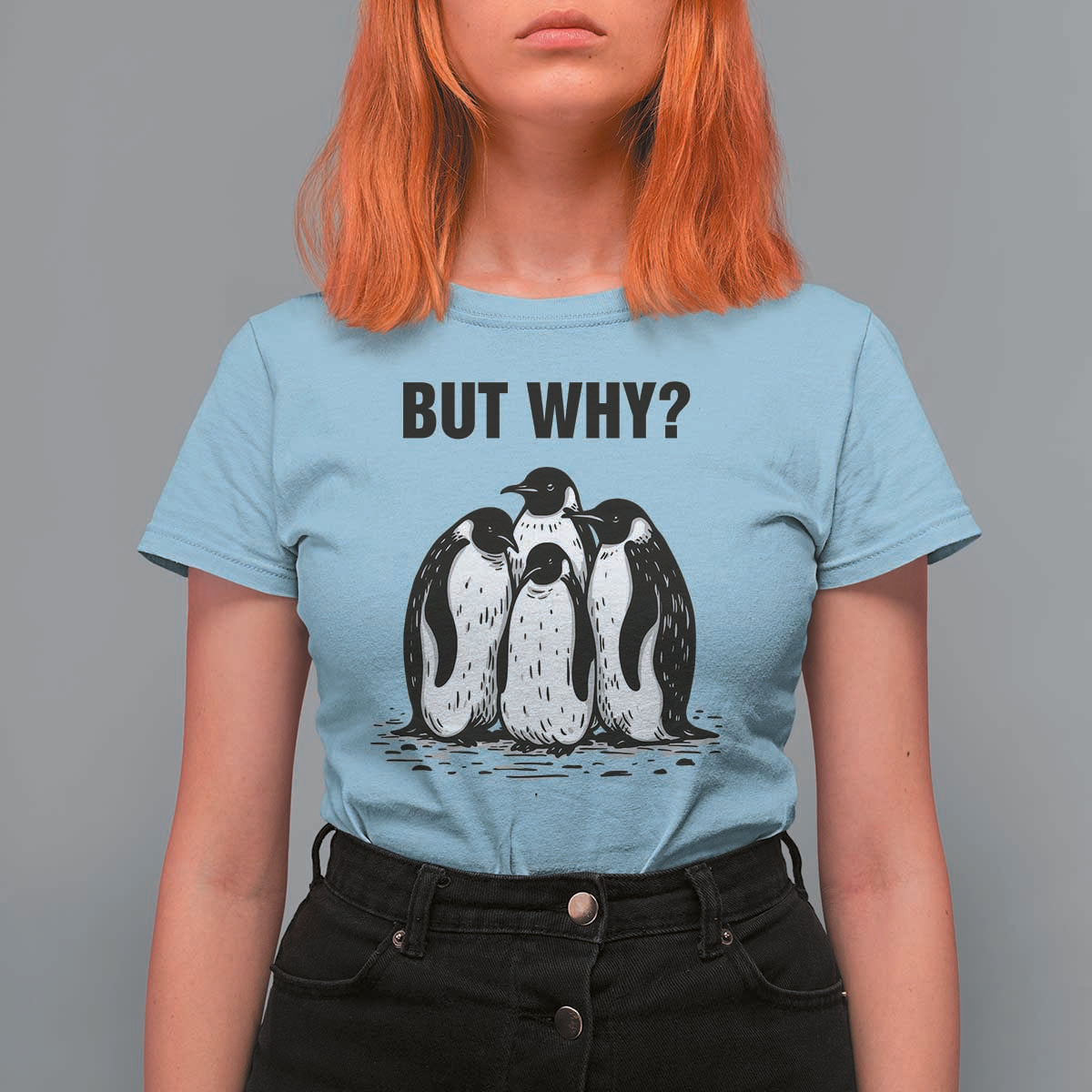But Why Penguin T Shirt For Women Funny Nihilist Hiking
