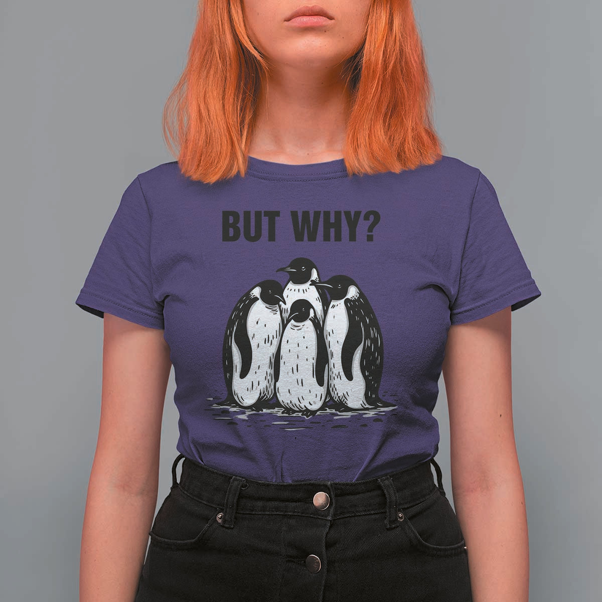 But Why Penguin T Shirt For Women Funny Nihilist Hiking