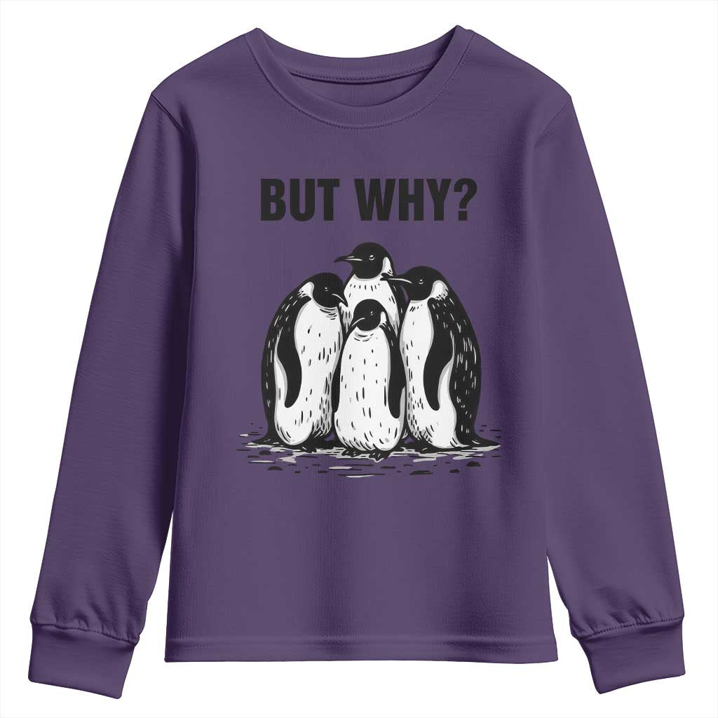 But Why Penguin Youth Sweatshirt Funny Nihilist Hiking