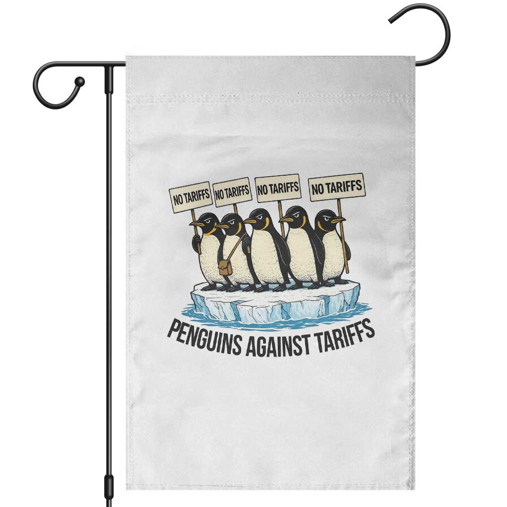 Penguins Against Tariffs Garden Flag Resist Tariffs Subtle FDT Political Resistance