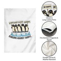 Penguins Against Tariffs Garden Flag Resist Tariffs Subtle FDT Political Resistance