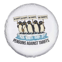 Penguins Against Tariffs Spare Tire Cover Resist Tariffs Subtle FDT Political Resistance