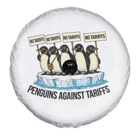 Penguins Against Tariffs Spare Tire Cover Resist Tariffs Subtle FDT Political Resistance