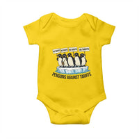 Penguins Against Tariffs Baby Onesie Resist Tariffs Subtle FDT Political Resistance