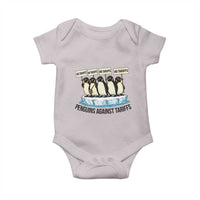 Penguins Against Tariffs Baby Onesie Resist Tariffs Subtle FDT Political Resistance