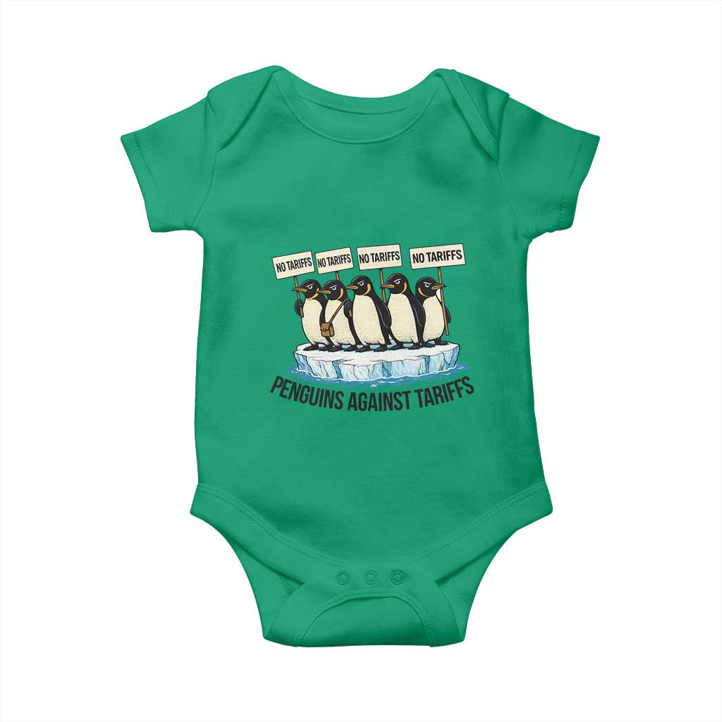 Penguins Against Tariffs Baby Onesie Resist Tariffs Subtle FDT Political Resistance
