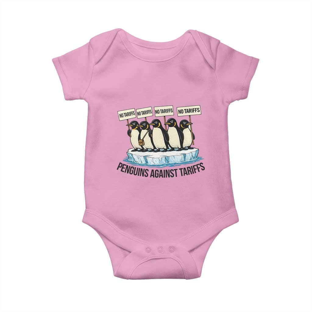 Penguins Against Tariffs Baby Onesie Resist Tariffs Subtle FDT Political Resistance