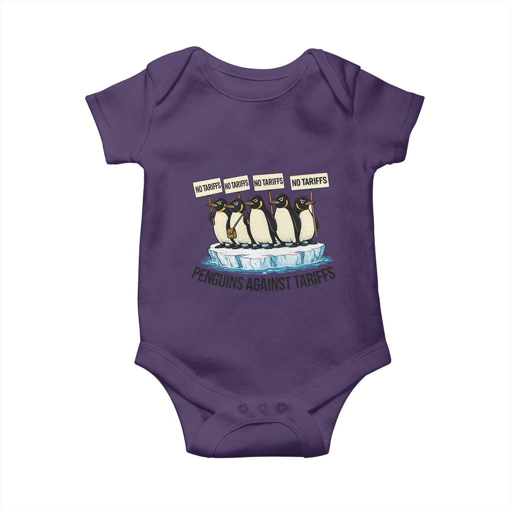 Penguins Against Tariffs Baby Onesie Resist Tariffs Subtle FDT Political Resistance