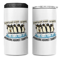 Penguins Against Tariffs 4 in 1 Can Cooler Tumbler Resist Tariffs Subtle FDT Political Resistance