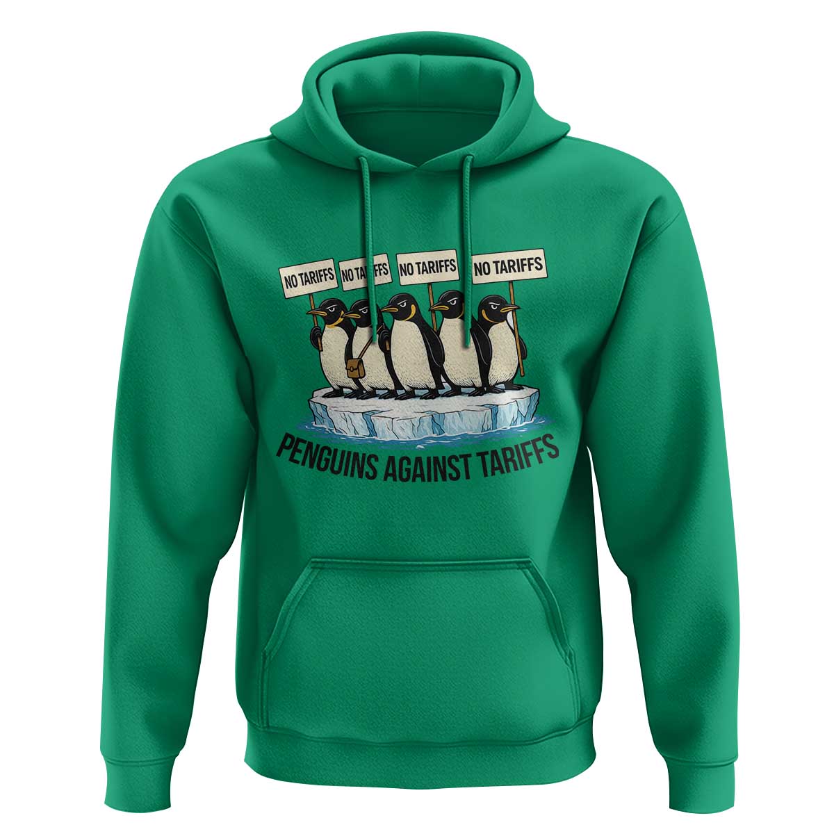 Penguins Against Tariffs Hoodie Resist Tariffs Subtle FDT Political Resistance