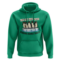 Penguins Against Tariffs Hoodie Resist Tariffs Subtle FDT Political Resistance
