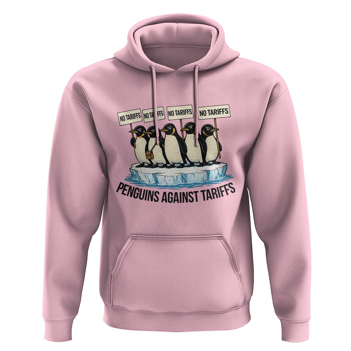 Penguins Against Tariffs Hoodie Resist Tariffs Subtle FDT Political Resistance