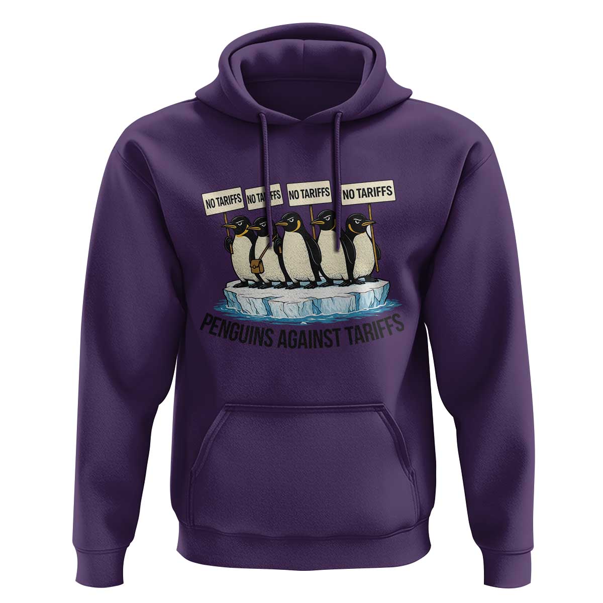 Penguins Against Tariffs Hoodie Resist Tariffs Subtle FDT Political Resistance