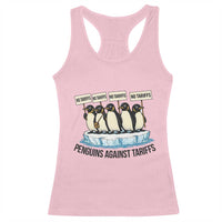 Penguins Against Tariffs Racerback Tank Top Resist Tariffs Subtle FDT Political Resistance