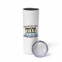 Penguins Against Tariffs Skinny Tumbler Resist Tariffs Subtle FDT Political Resistance
