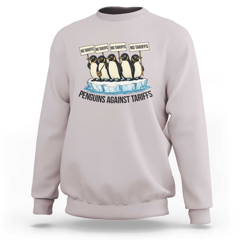 Penguins Against Tariffs Sweatshirt Resist Tariffs Subtle FDT Political Resistance