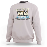 Penguins Against Tariffs Sweatshirt Resist Tariffs Subtle FDT Political Resistance