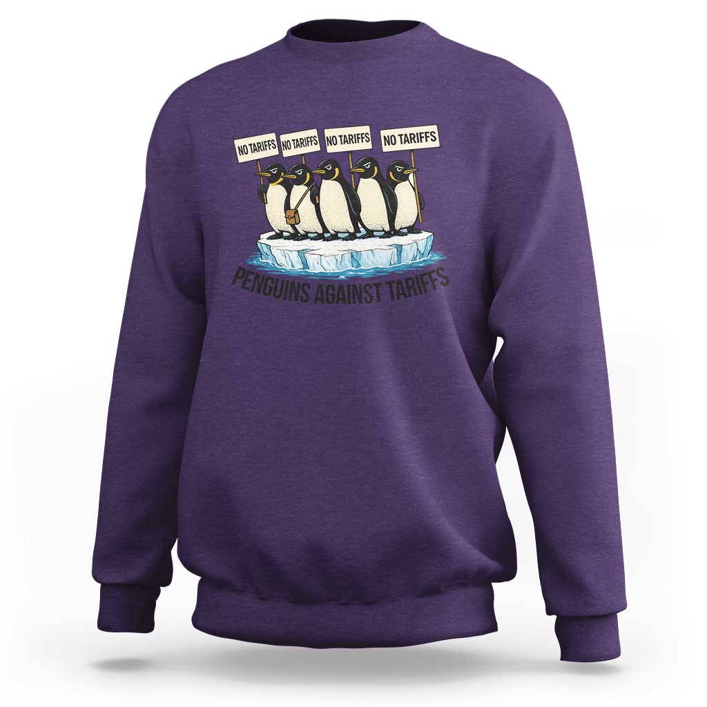Penguins Against Tariffs Sweatshirt Resist Tariffs Subtle FDT Political Resistance