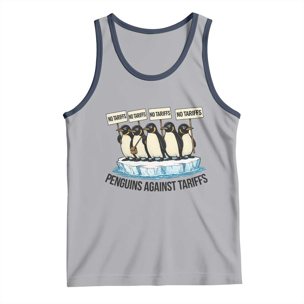 Penguins Against Tariffs Tank Top Resist Tariffs Subtle FDT Political Resistance