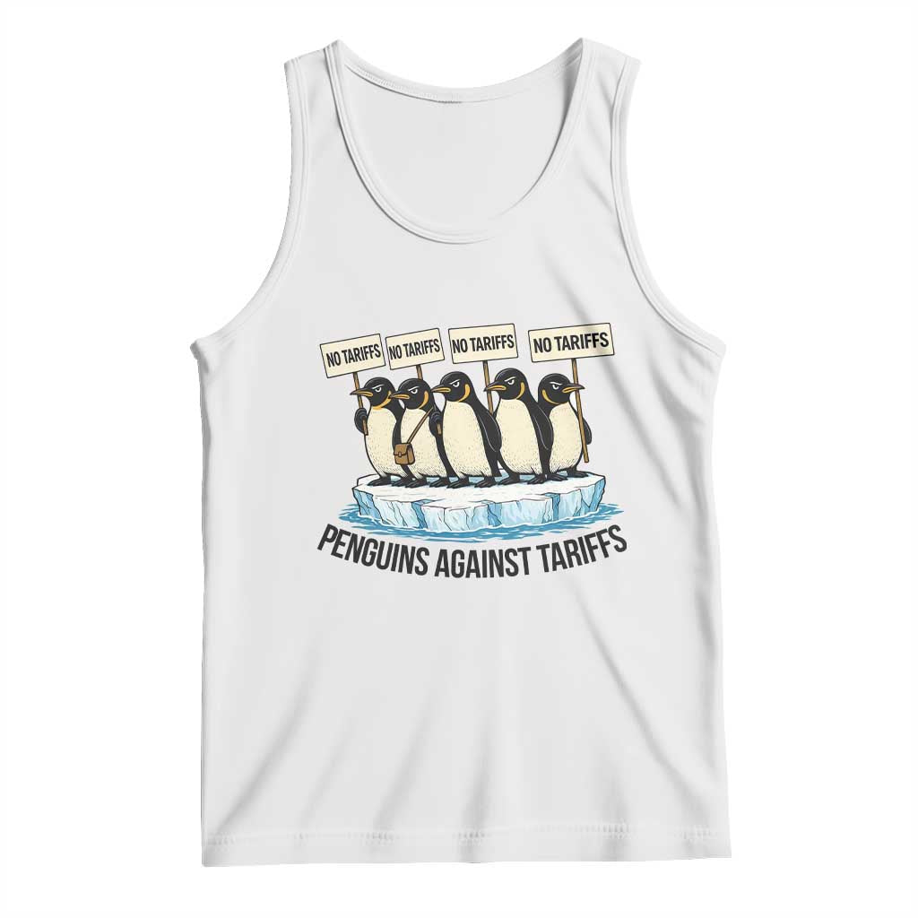 Penguins Against Tariffs Tank Top Resist Tariffs Subtle FDT Political Resistance